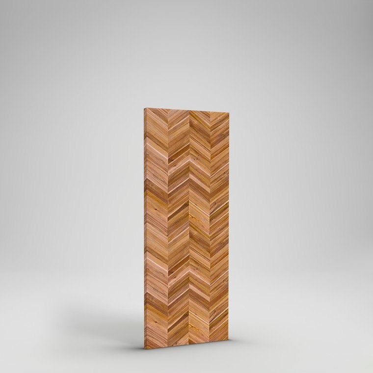 Acacia Chevron Island Top - 6'x30"x1.5" - Golden Teak Acacia Oil