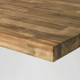 Acacia butcher block corner and 1-1/2″ thickness