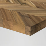 Acacia chevron corner and 1-1/2″ thickness