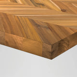 Acacia chevron corner and 1-1/2″ thickness