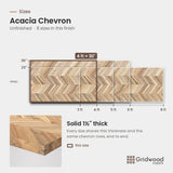 Acacia chevron size chart — 48″ × 30″