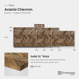 Acacia chevron size chart — 48″ × 30″