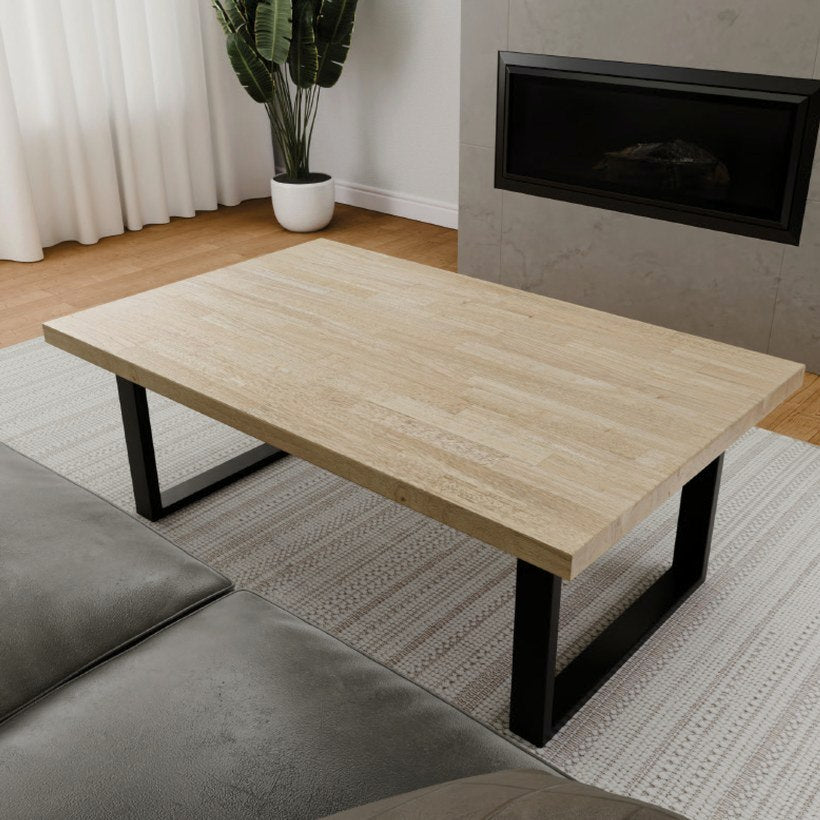 A 3 ft top used as a coffee table