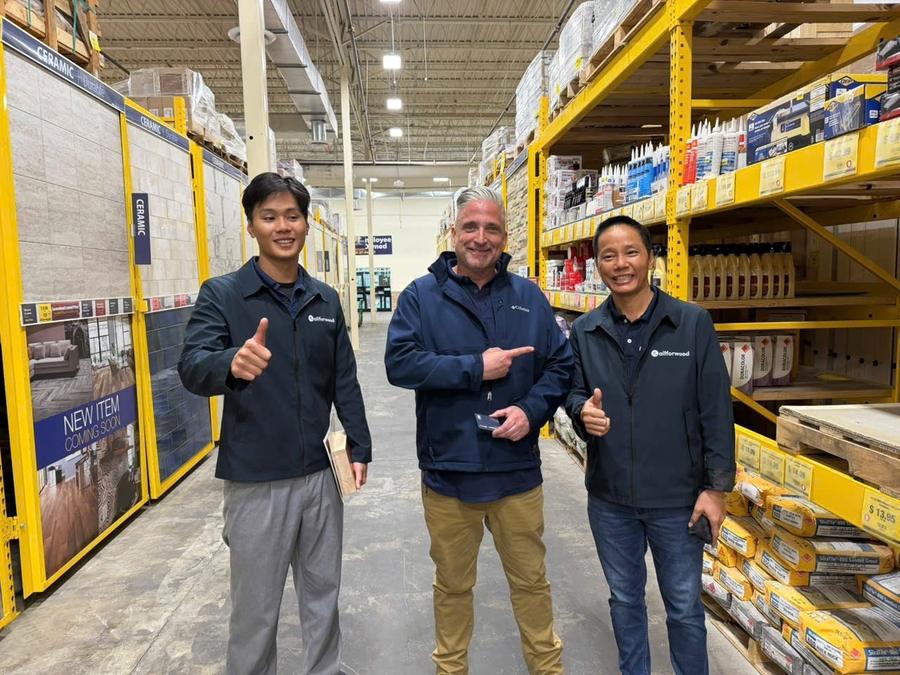 Our team in a dealer's aisle