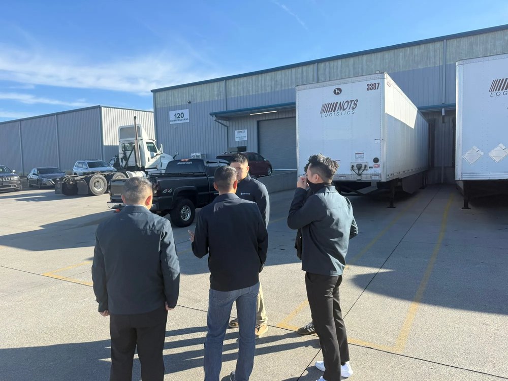 Our team outside the loading docks of the Georgia warehouse